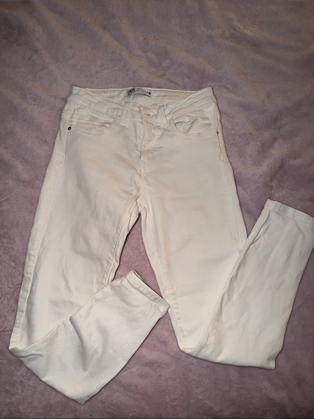 Zara Women's White Skinny Jeans